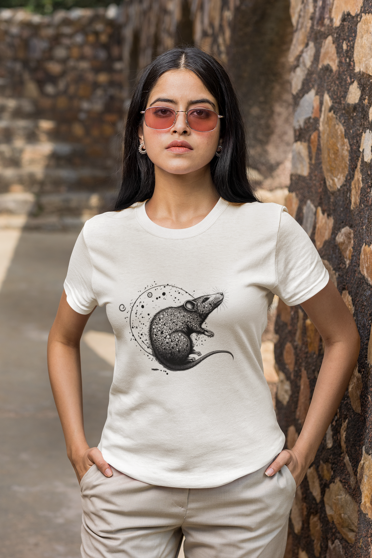 Hamster Tattoo Style, Women's short sleeve T-shirt