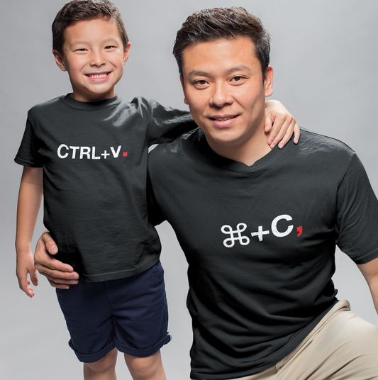 CMD+C / CMD+V tee BUNDLE for dad and kiddo, daddy and me