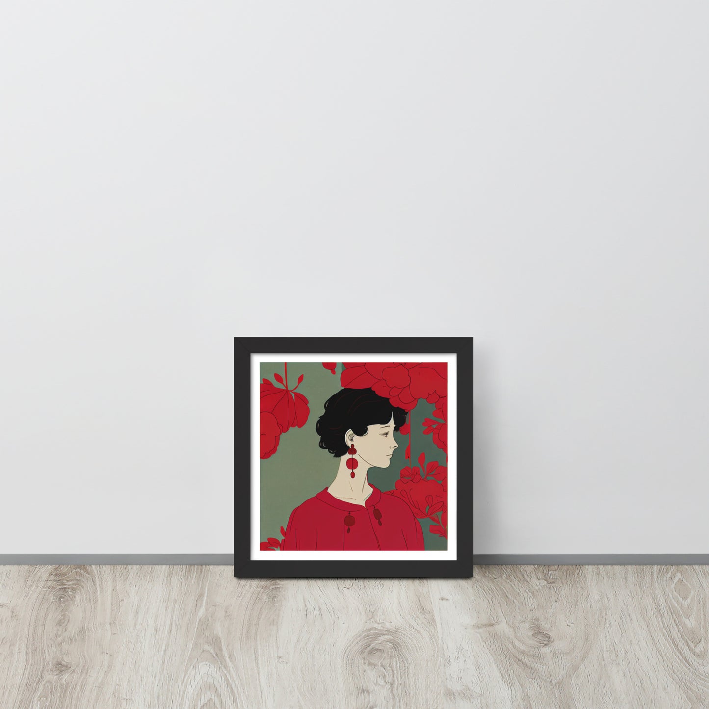 Woman in red #2 - Framed poster