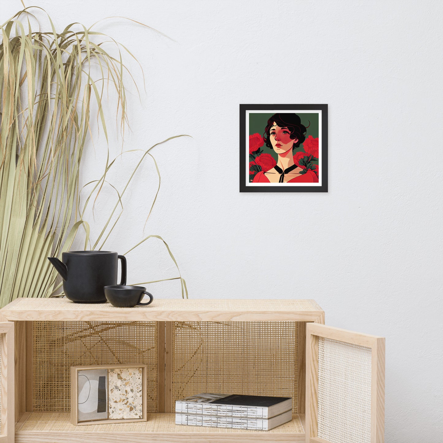 Woman in red #3 - Framed poster