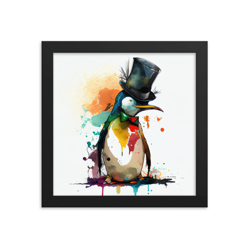 Pinguin wearing a top hat and glasses #2