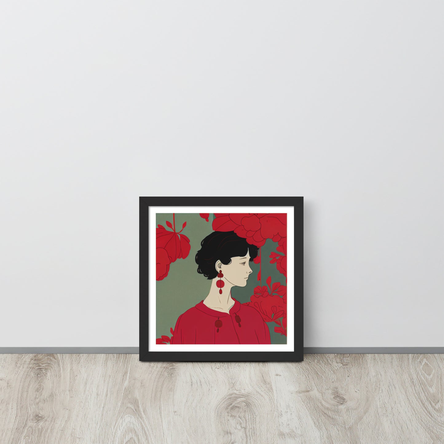 Woman in red #2 - Framed poster