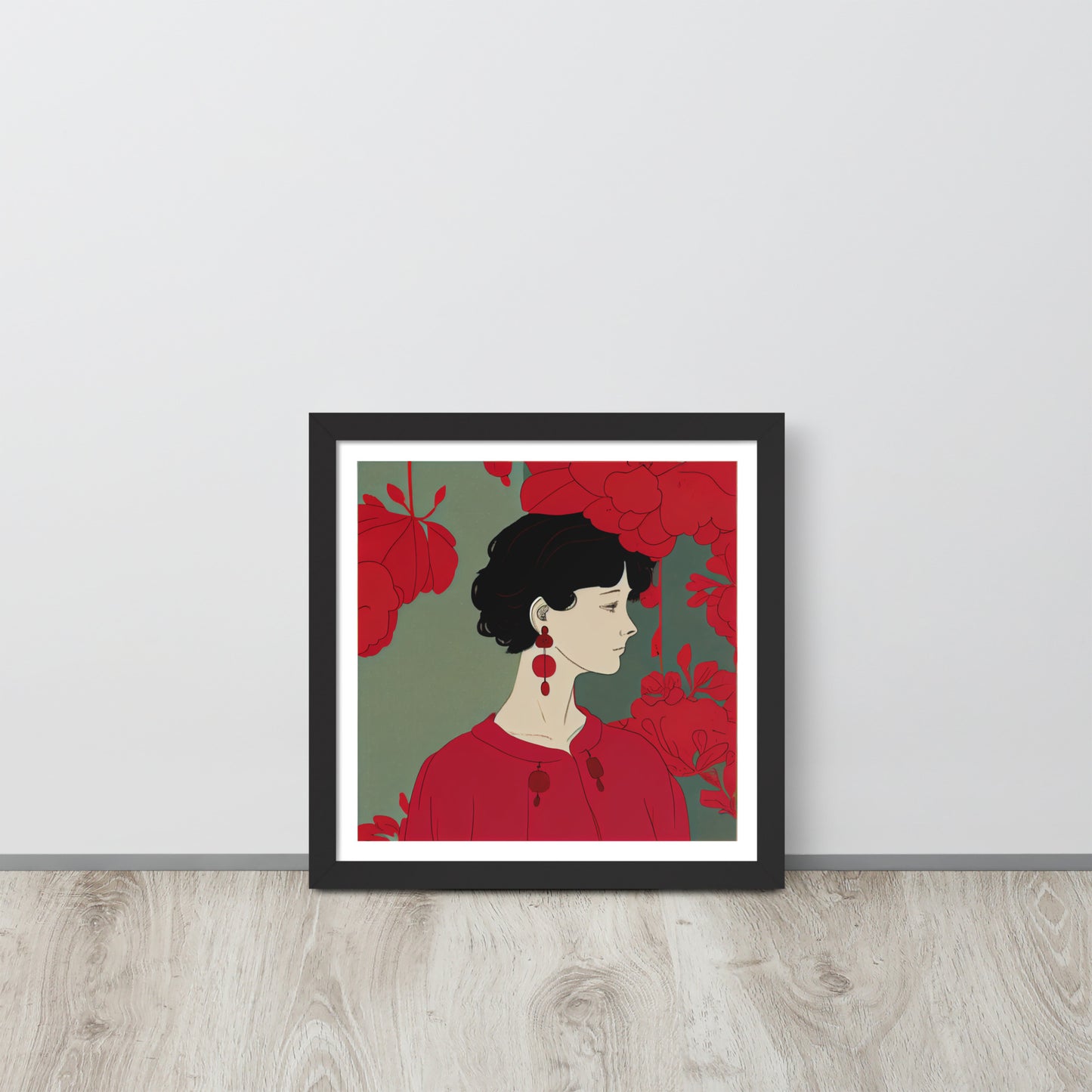 Woman in red #2 - Framed poster