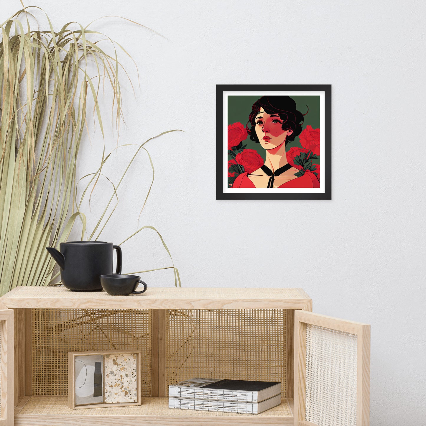 Woman in red #3 - Framed poster