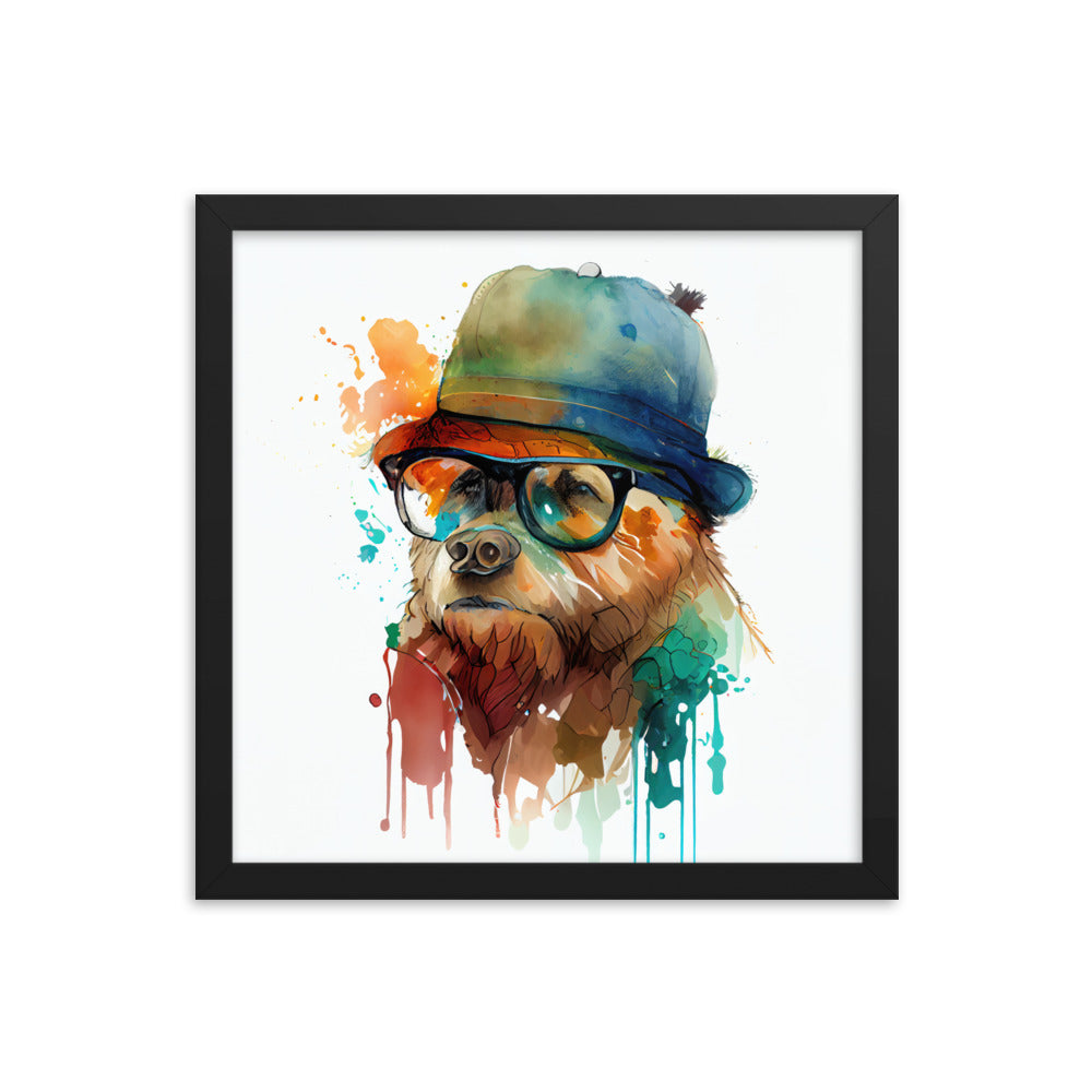 Bear wearing a hat and glasses #1