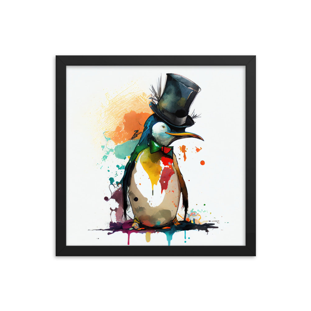 Pinguin wearing a top hat and glasses #2