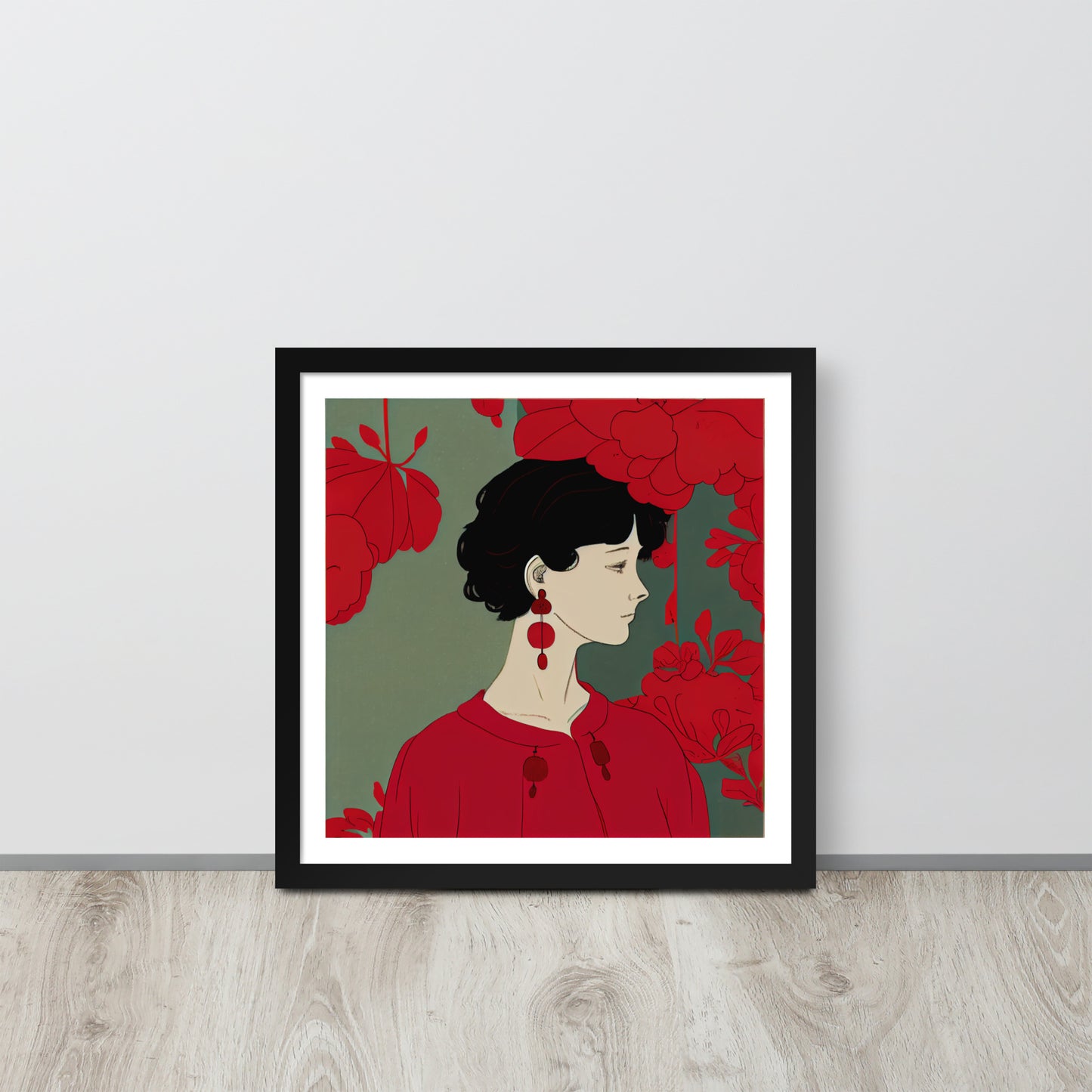 Woman in red #2 - Framed poster