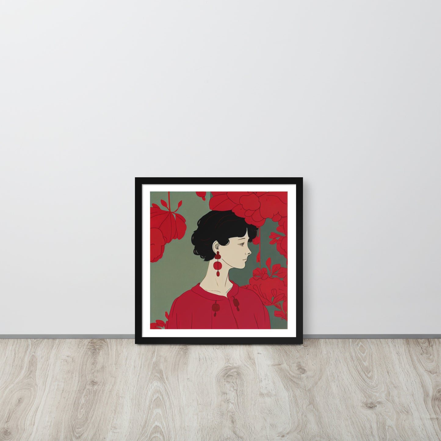 Woman in red #2 - Framed poster