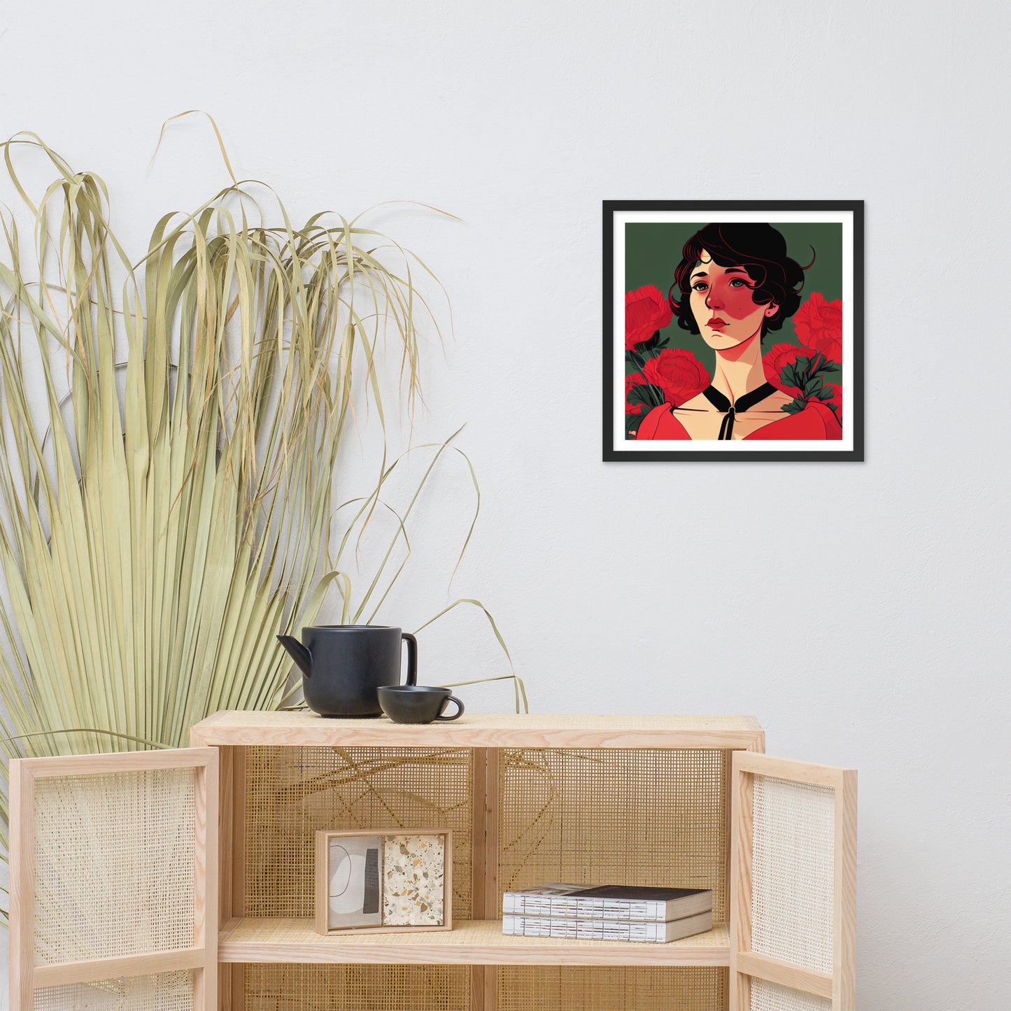 Woman in red #3 - Framed poster