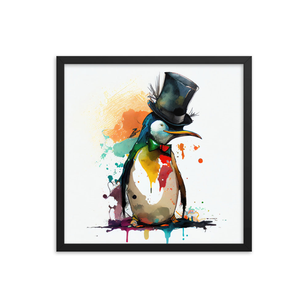 Pinguin wearing a top hat and glasses #2