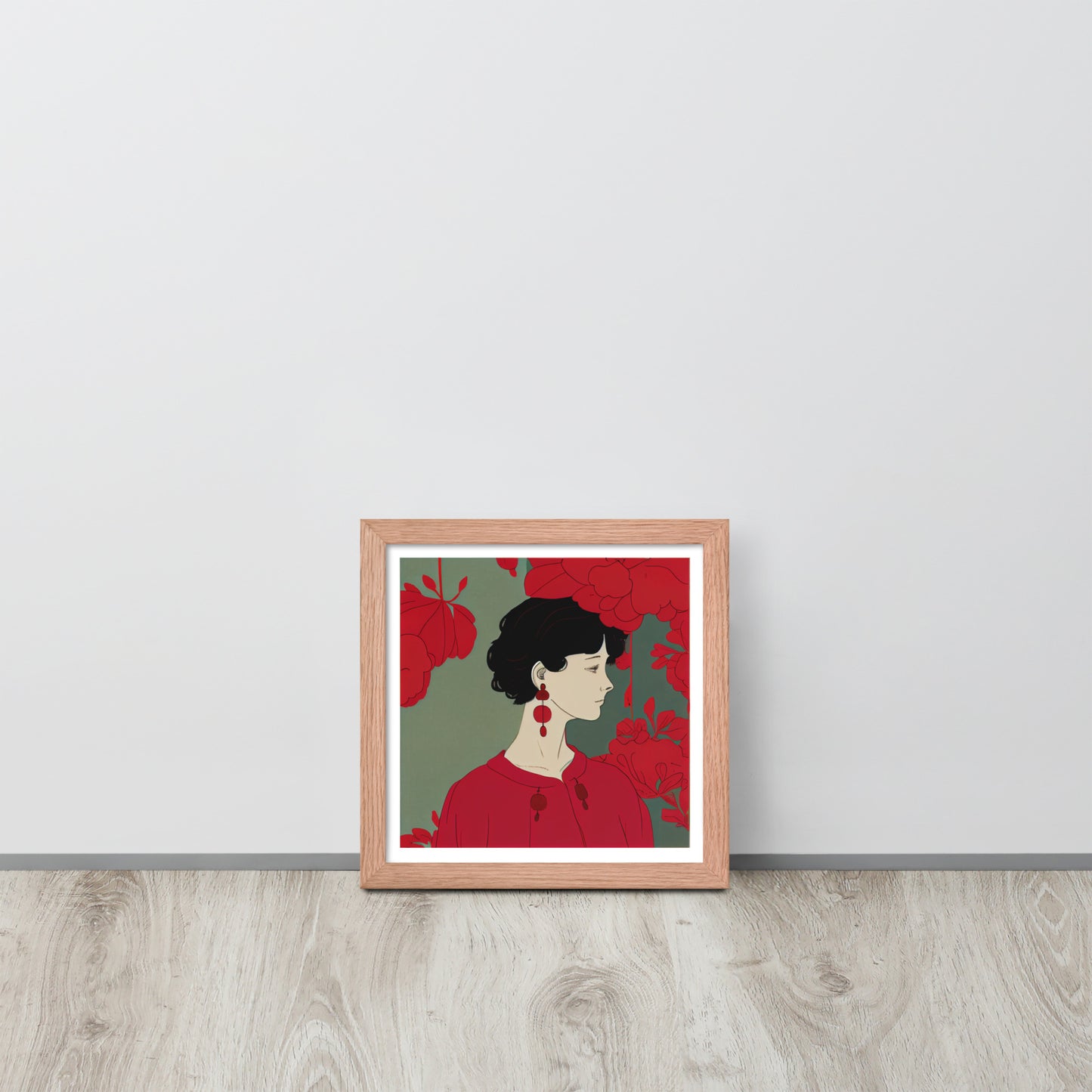 Woman in red #2 - Framed poster