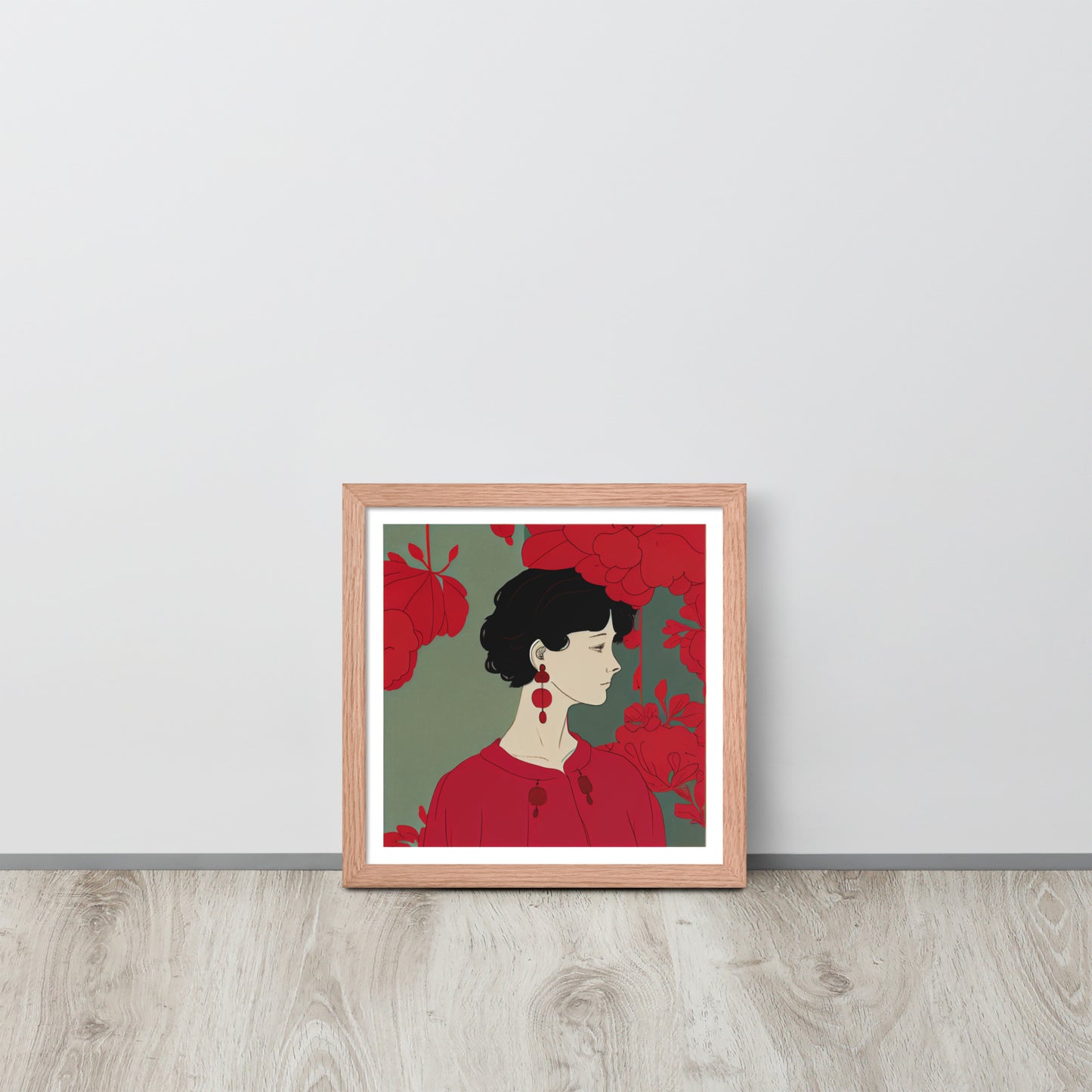 Woman in red #2 - Framed poster