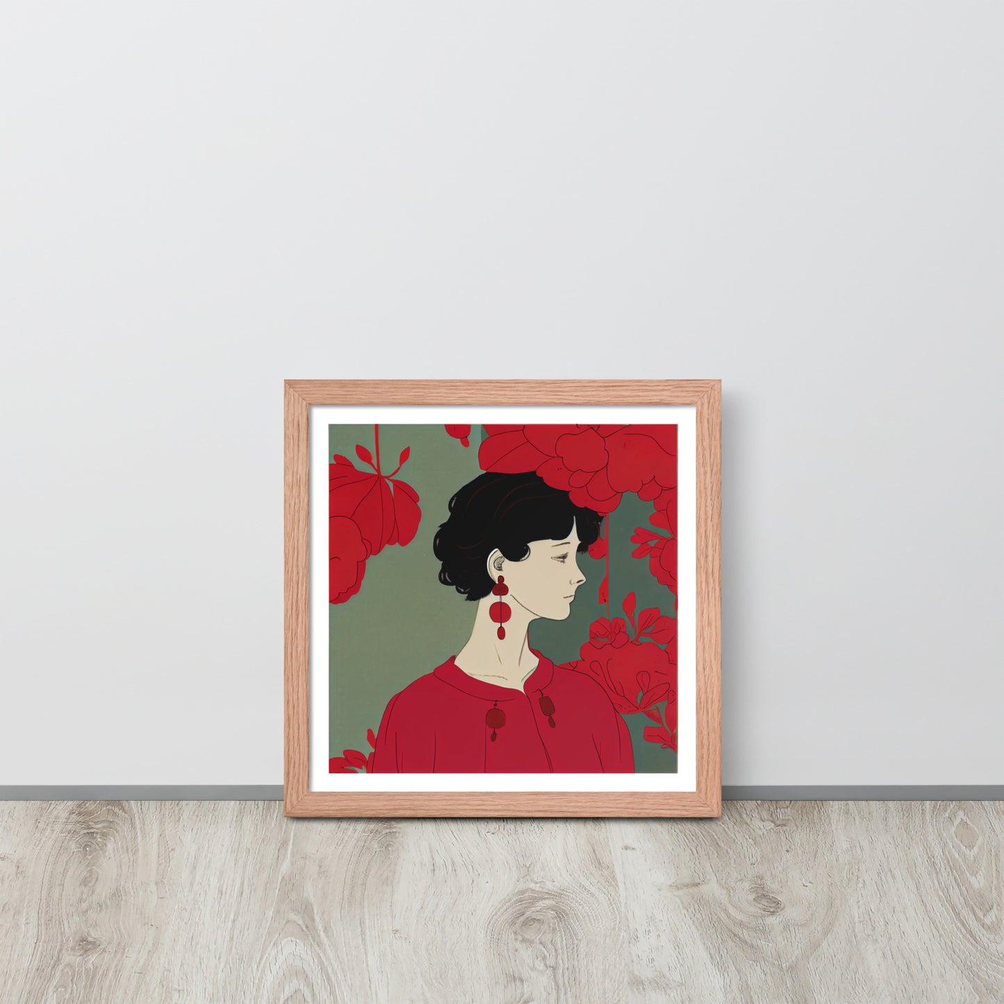 Woman in red #2 - Framed poster