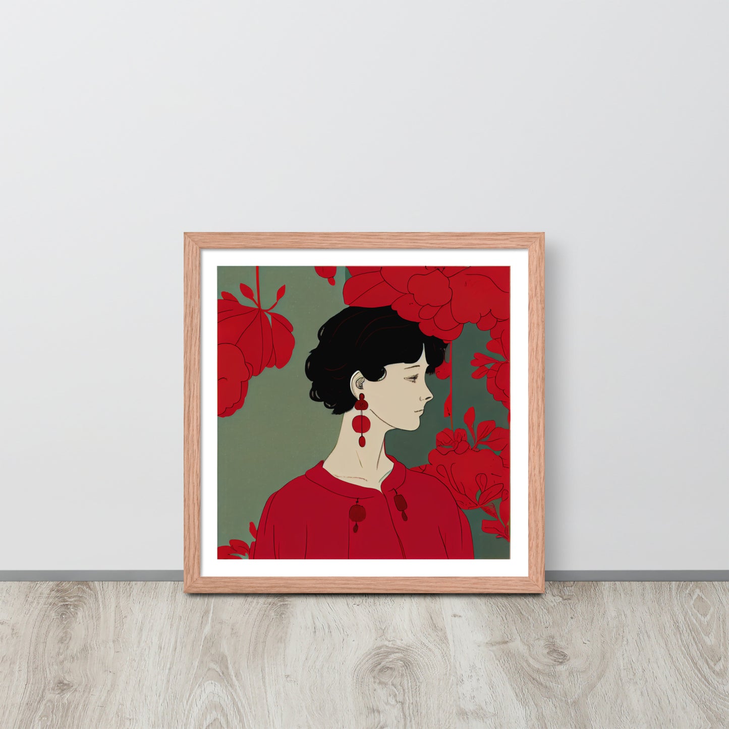 Woman in red #2 - Framed poster