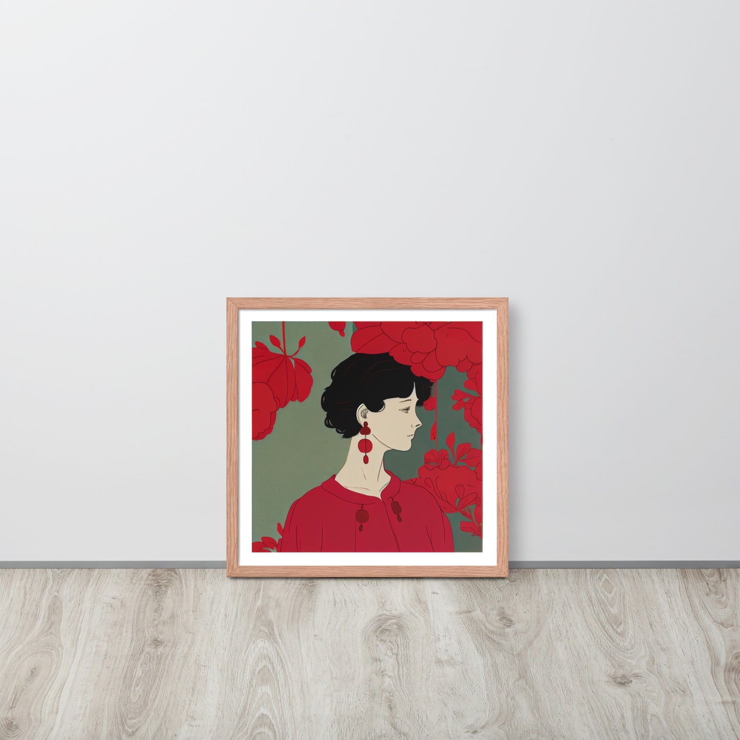 Woman in red #2 - Framed poster