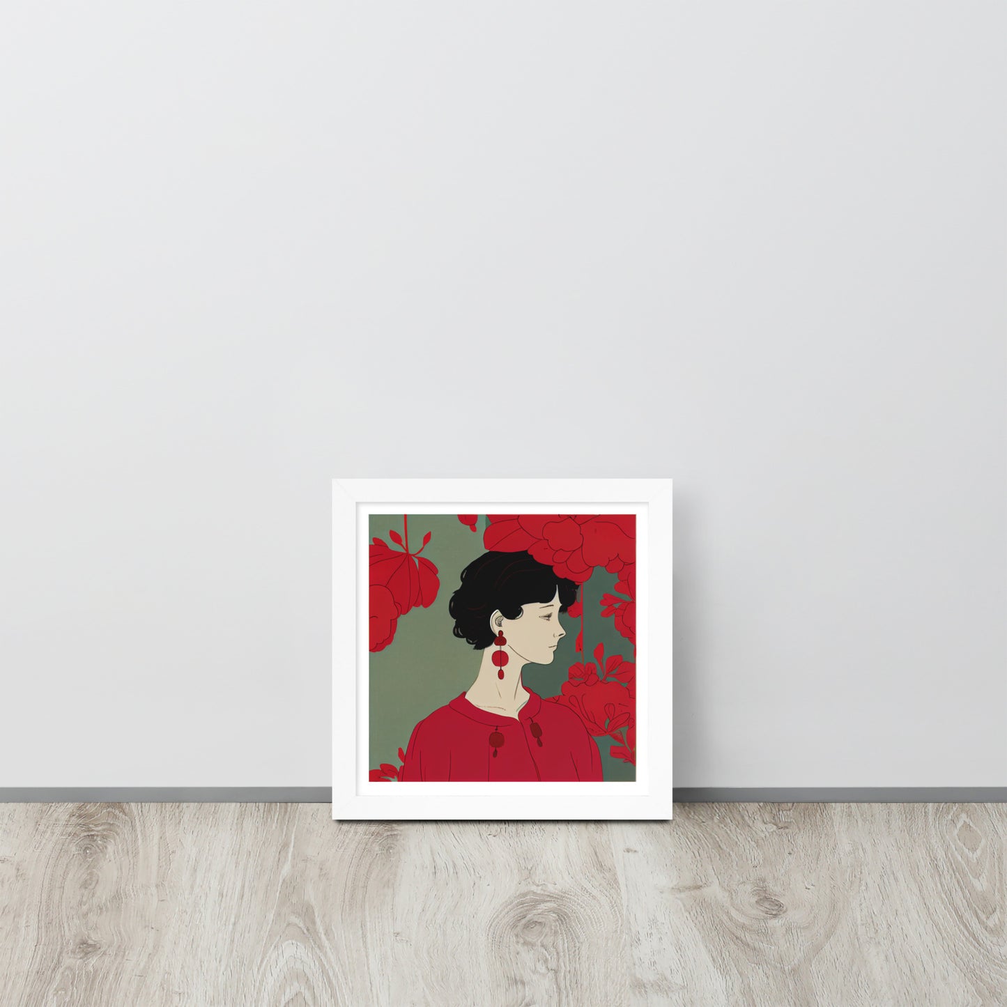 Woman in red #2 - Framed poster