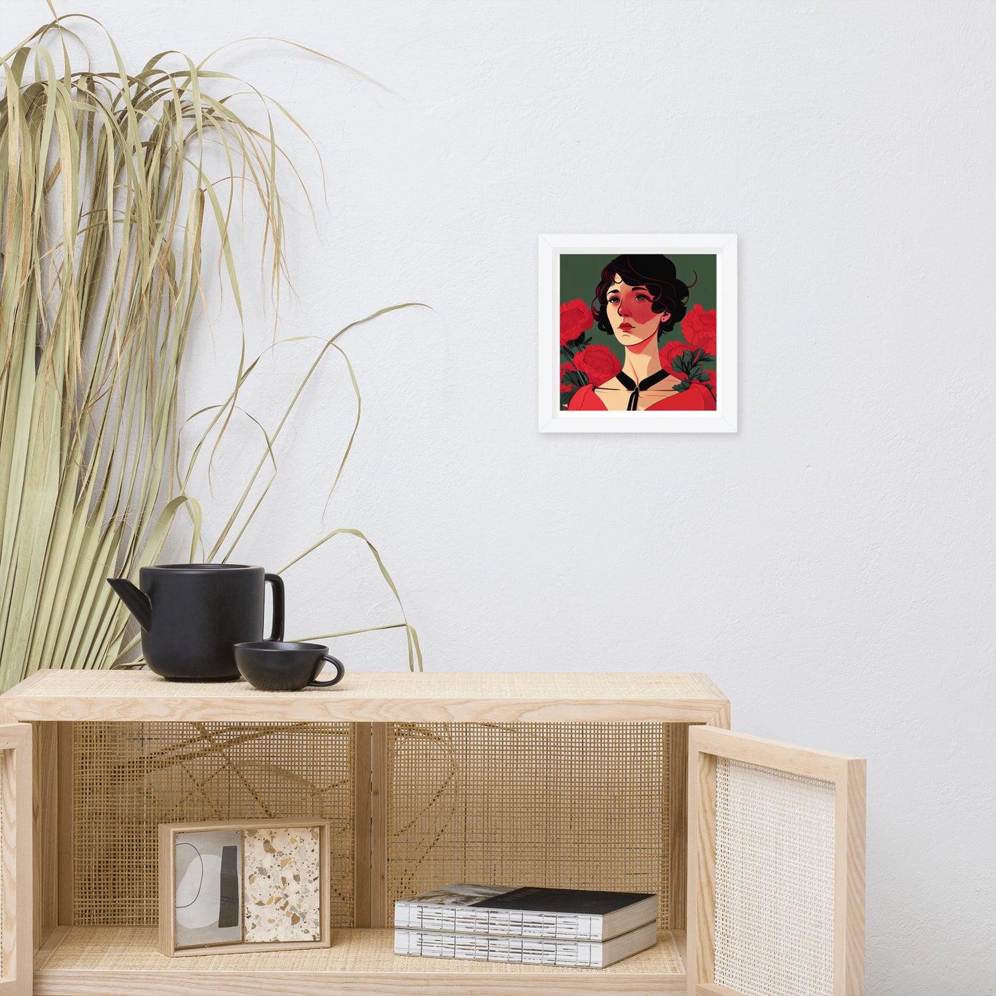 Woman in red #3 - Framed poster