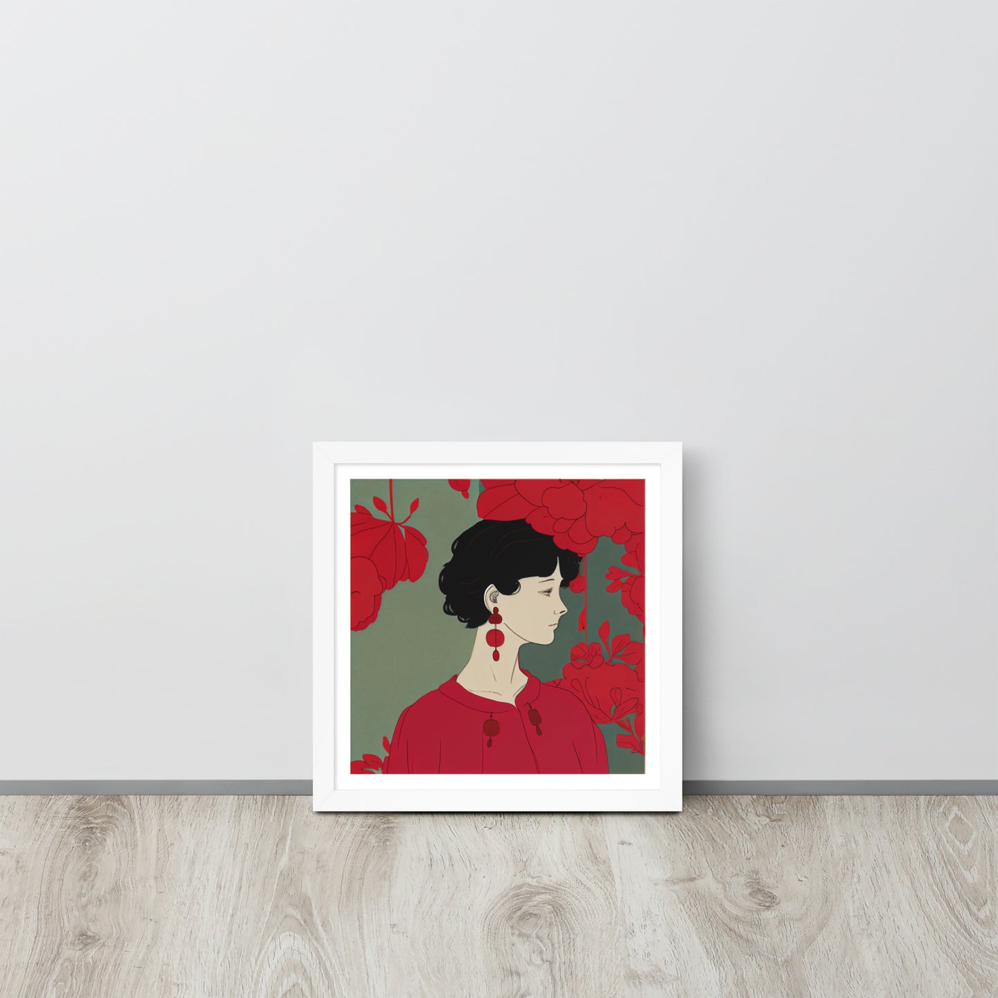 Woman in red #2 - Framed poster