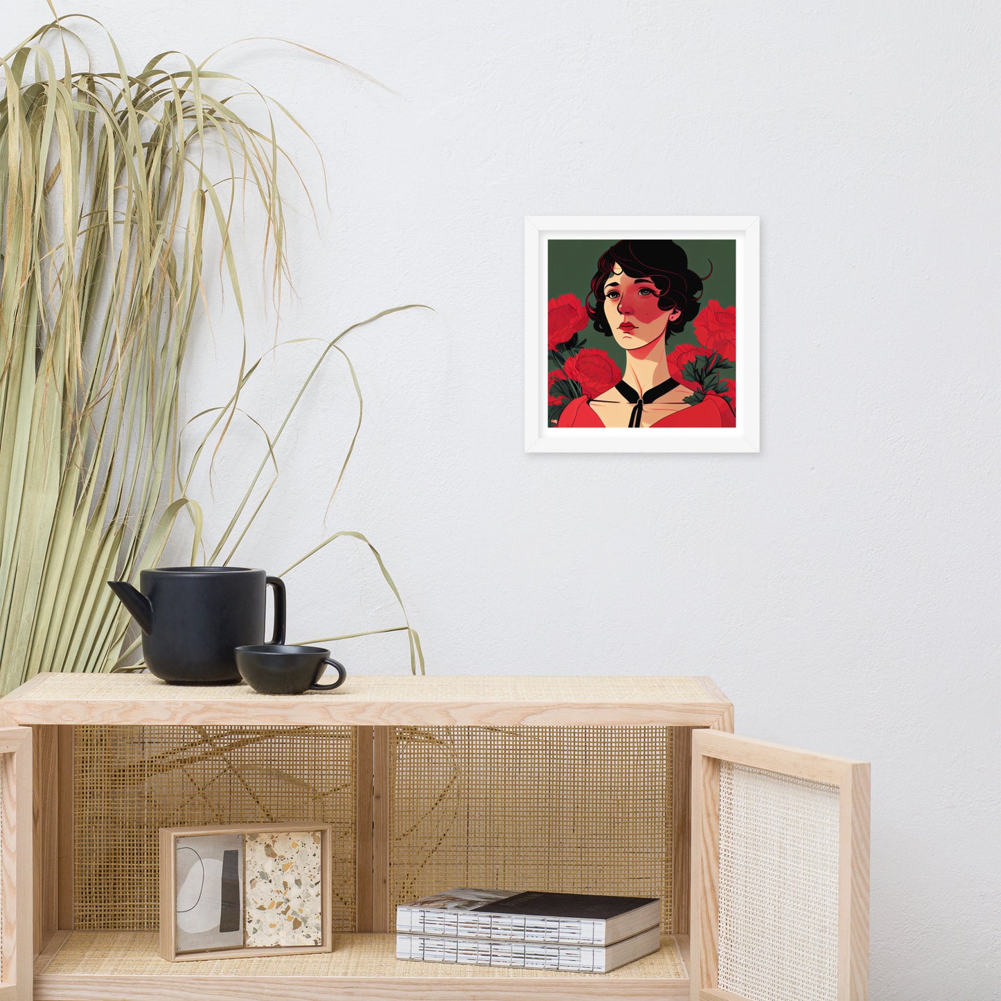 Woman in red #3 - Framed poster