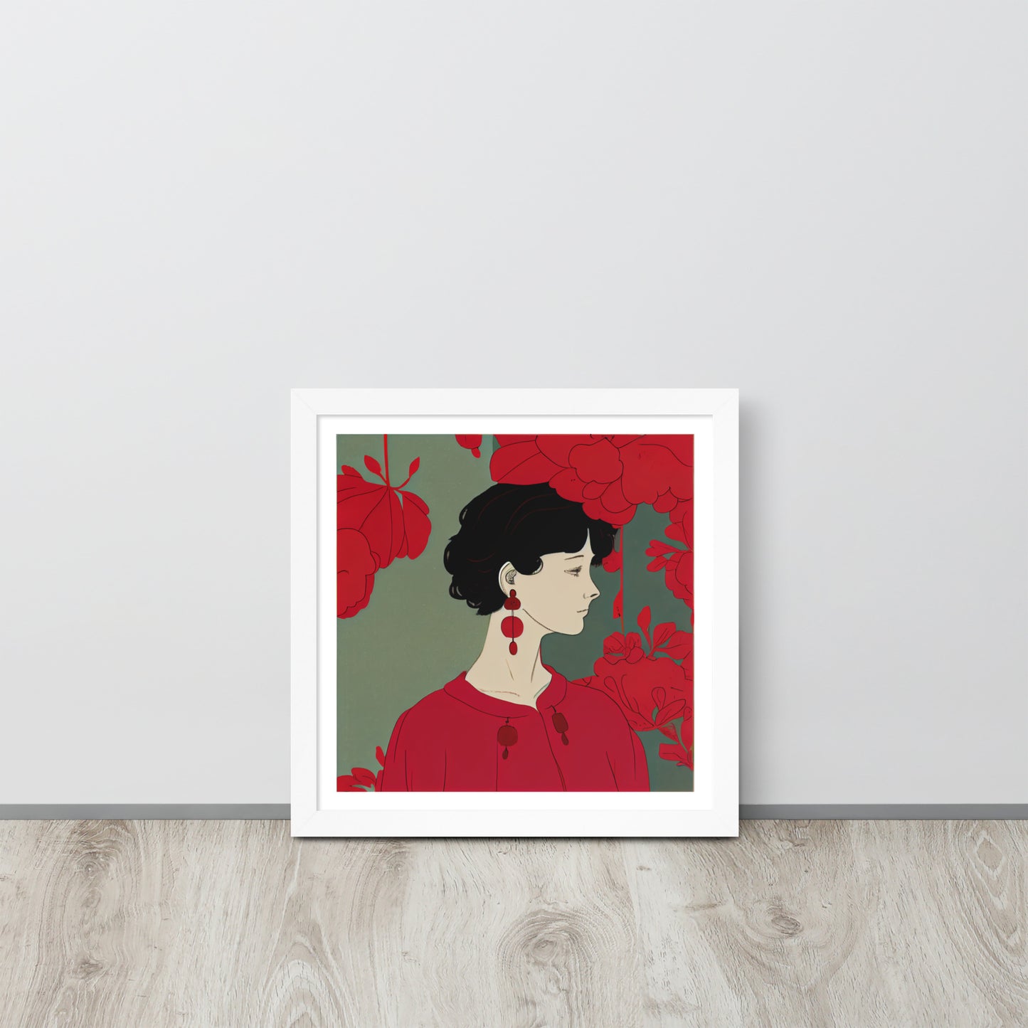 Woman in red #2 - Framed poster