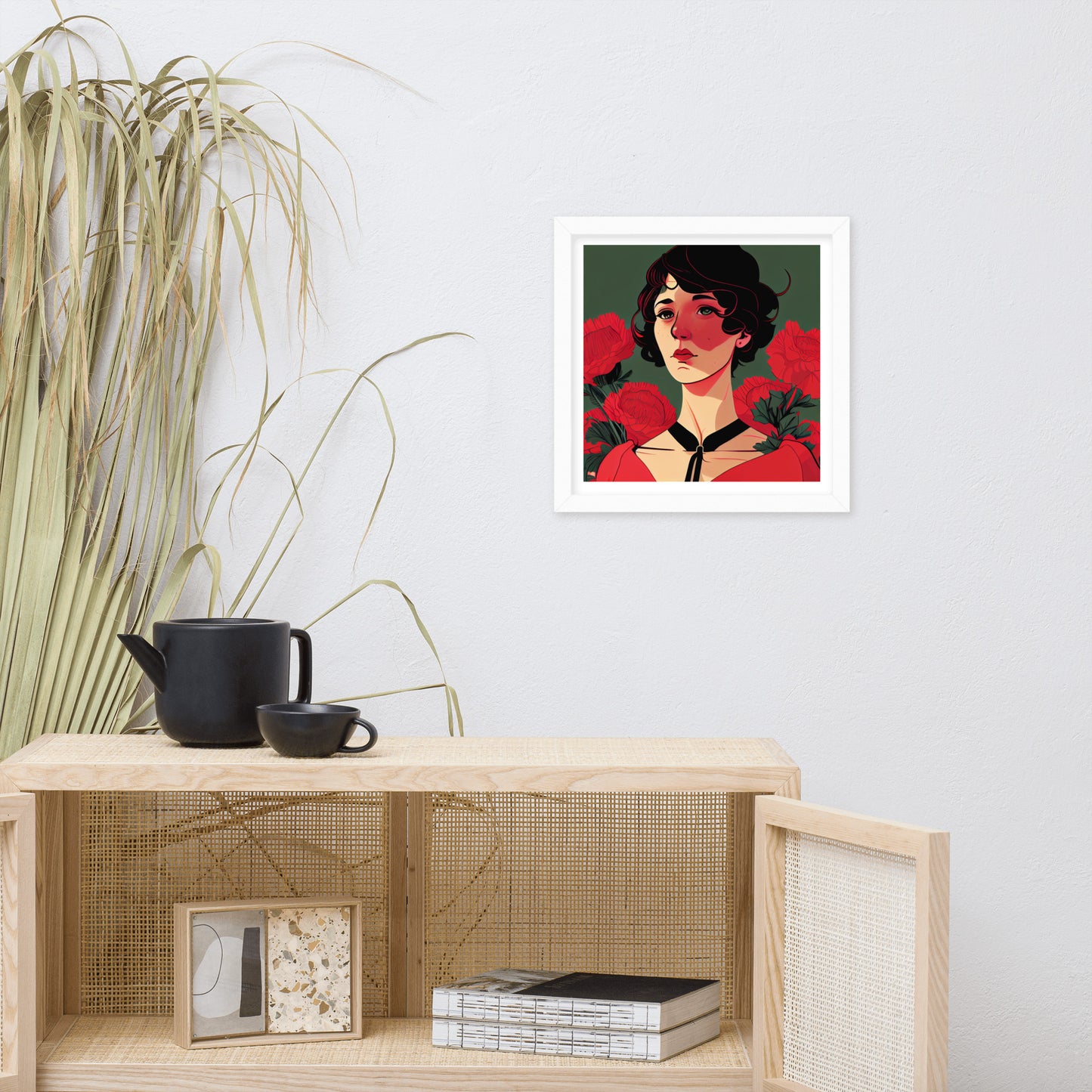 Woman in red #3 - Framed poster