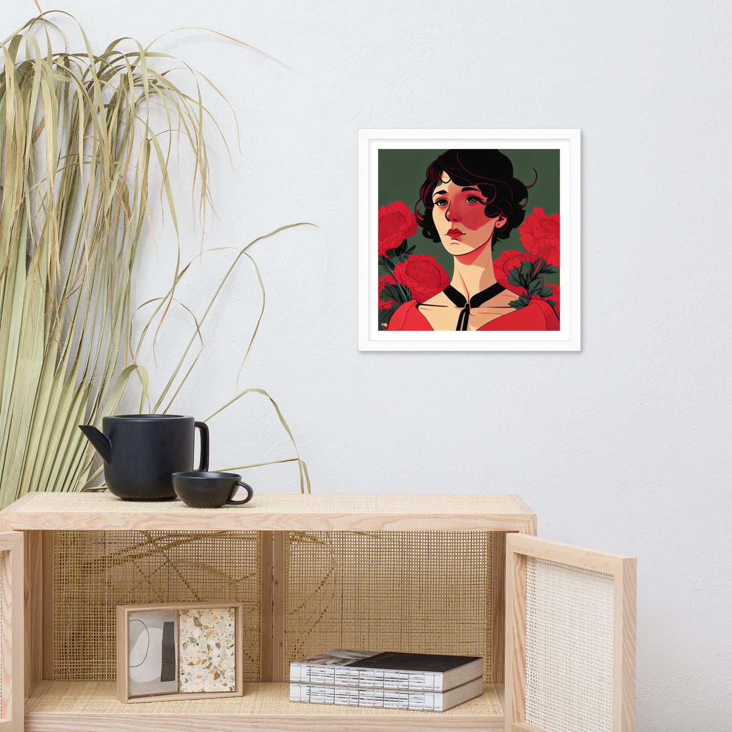 Woman in red #3 - Framed poster