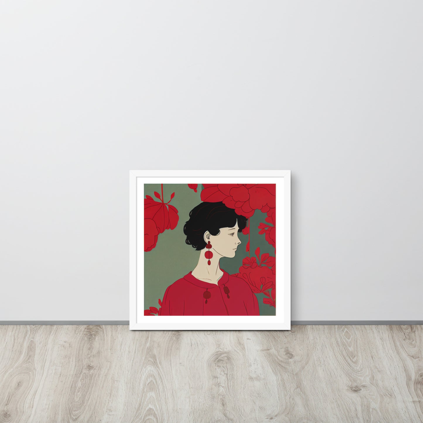 Woman in red #2 - Framed poster