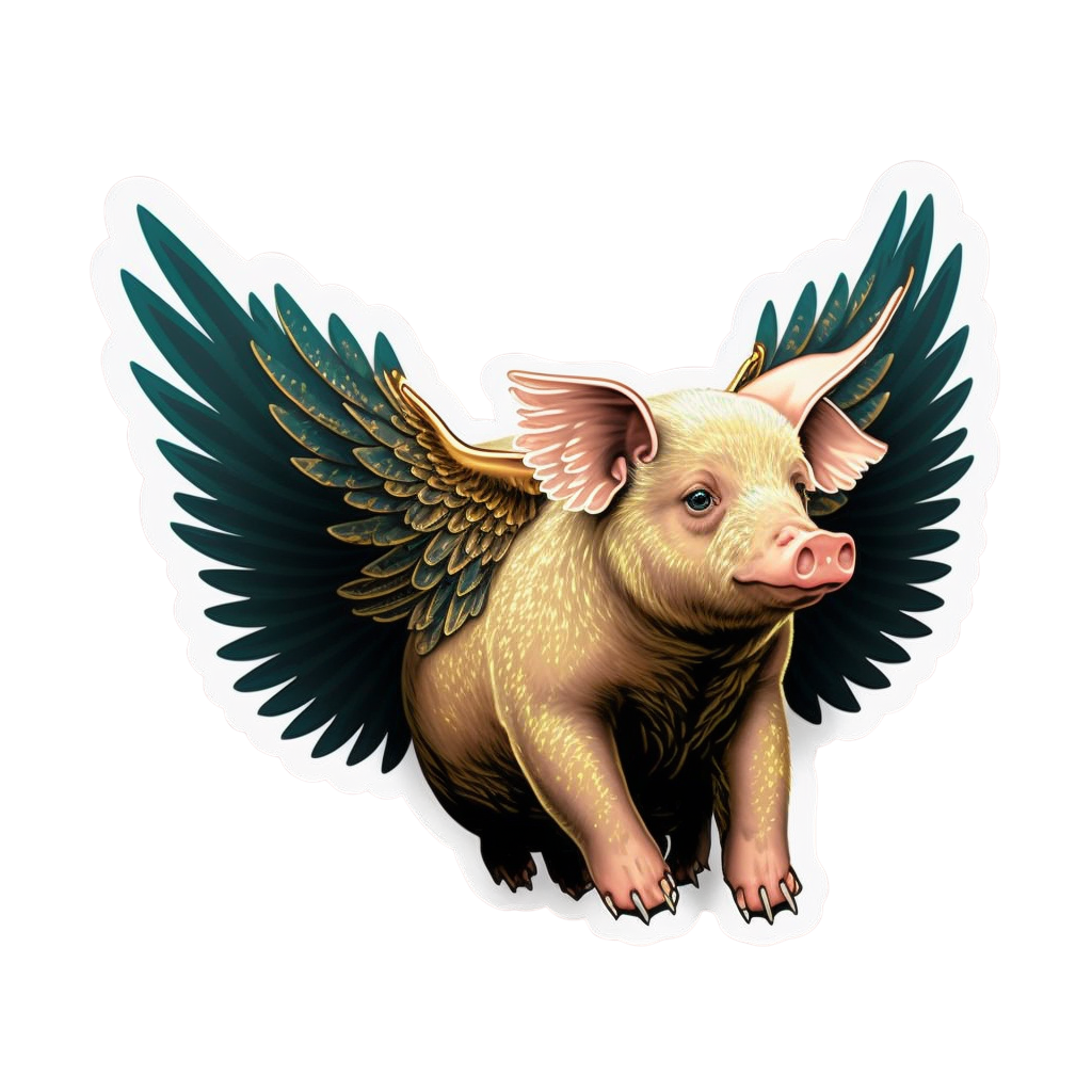 Flying Pig #3 - Sticker