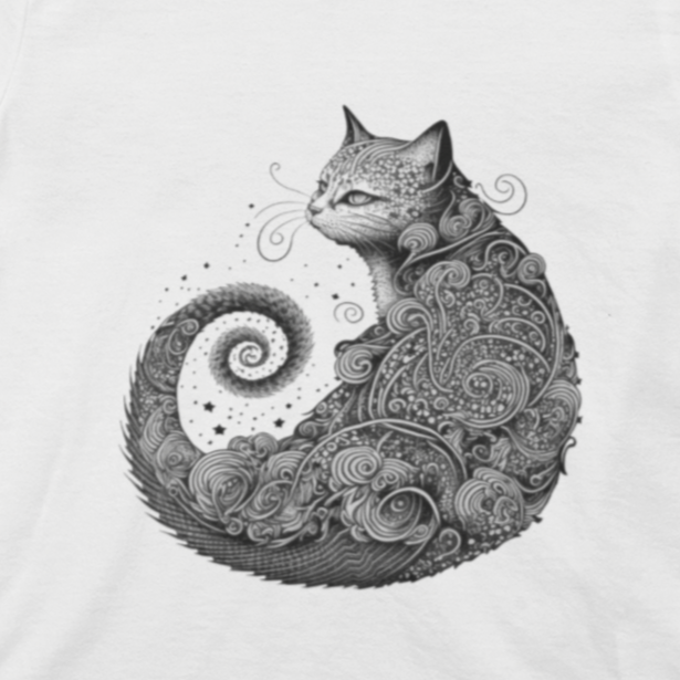 Cat Tattoo Style, Women's short sleeve T-shirt