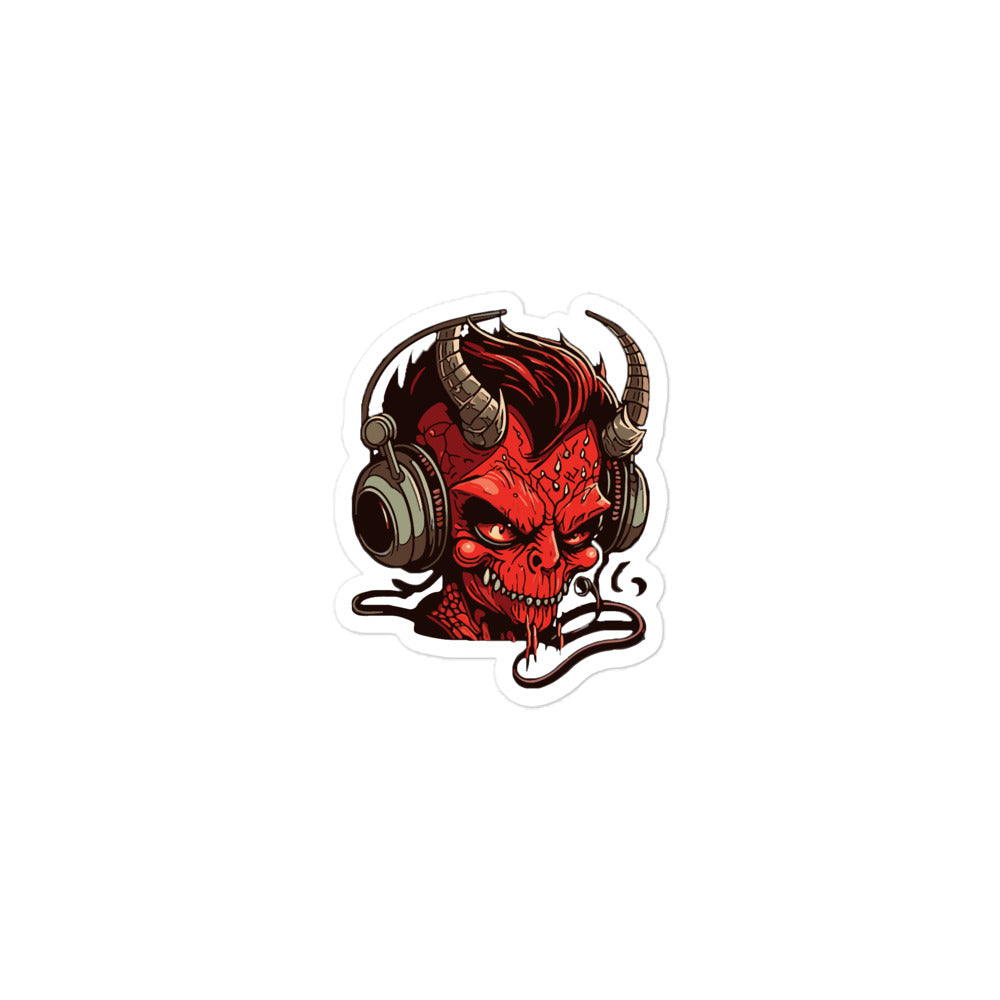 Devil with headphones