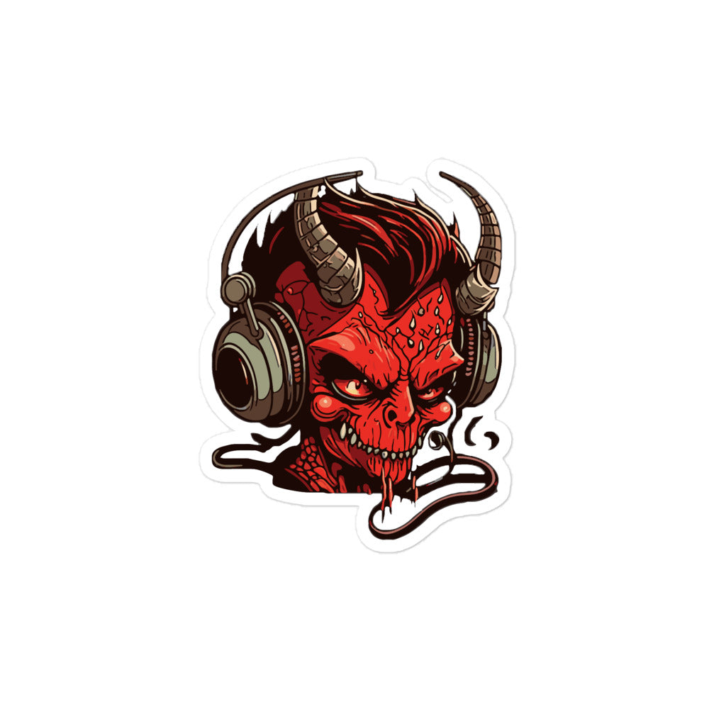 Devil with headphones