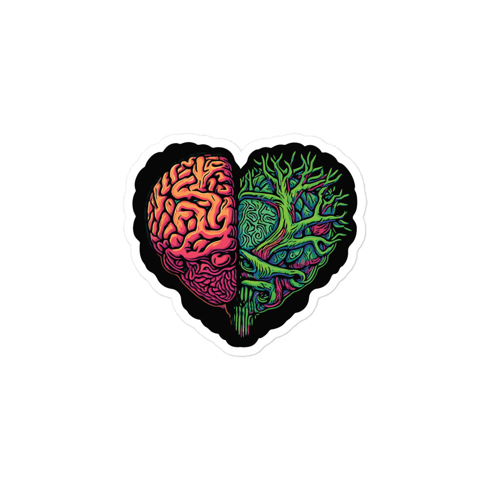 Heart + Brain - Bubble-free stickers