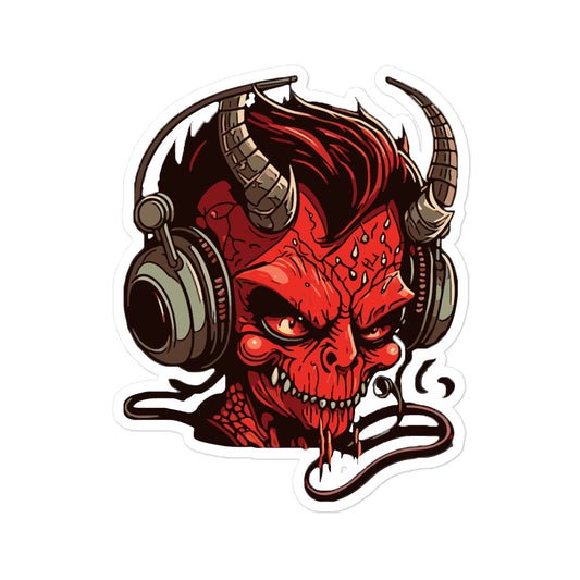 Devil with headphones