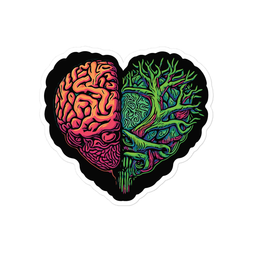 Heart + Brain - Bubble-free stickers