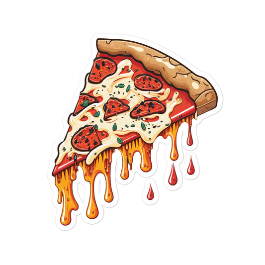 Melting Pizza - Bubble-free stickers