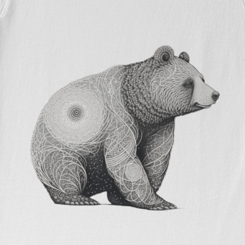 Bear Tattoo Style, Women's short sleeve T-shirt