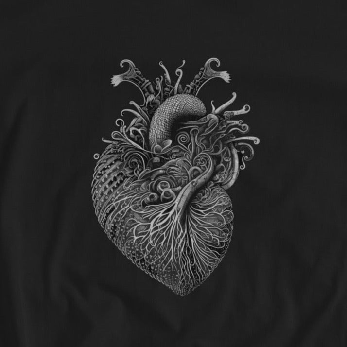 Heart sketch, women's short sleeve T-shirt