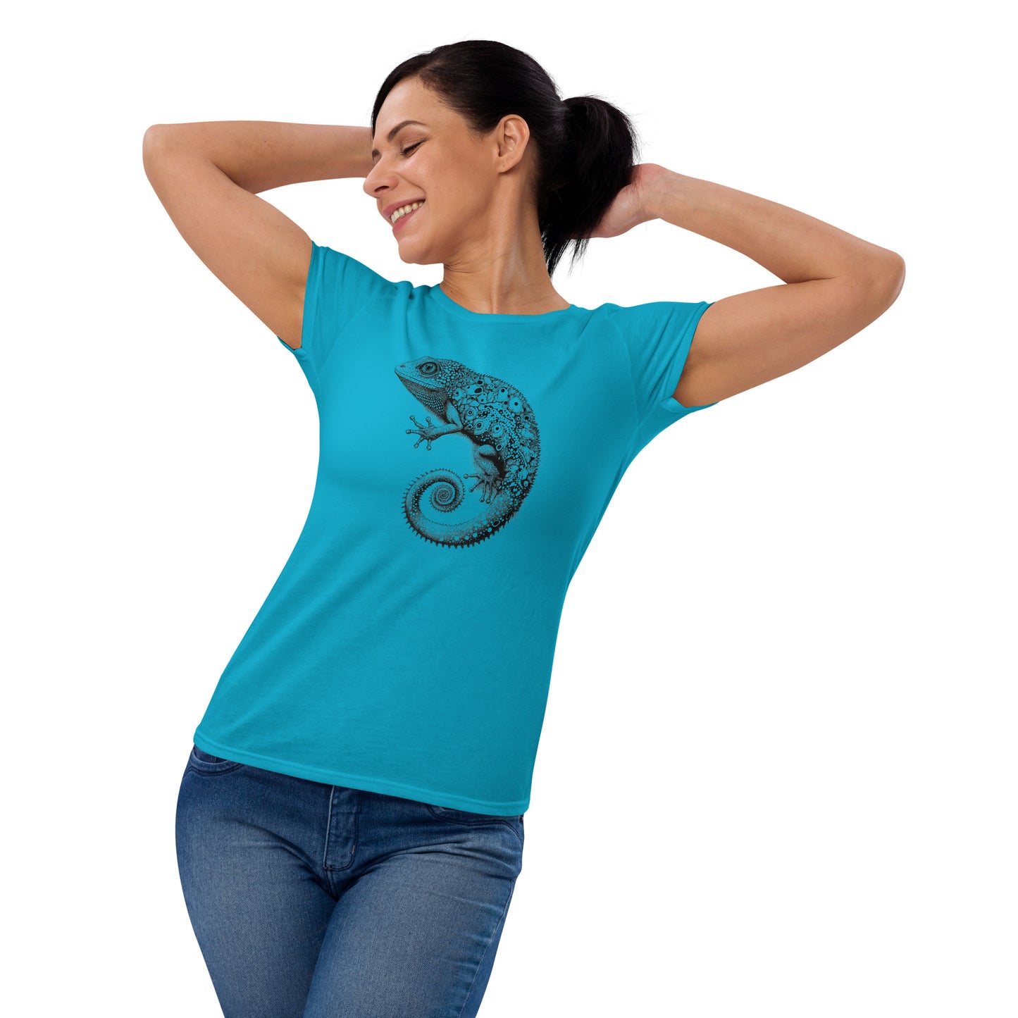 Gecko Tattoo Style, Women's short sleeve T-shirt