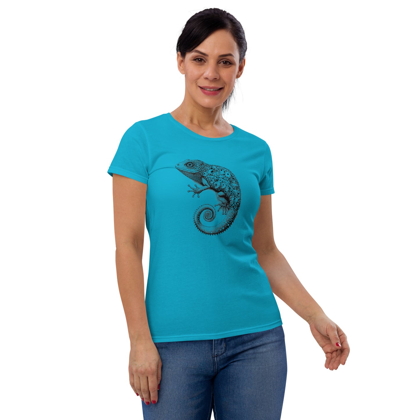 Gecko Tattoo Style, Women's short sleeve T-shirt