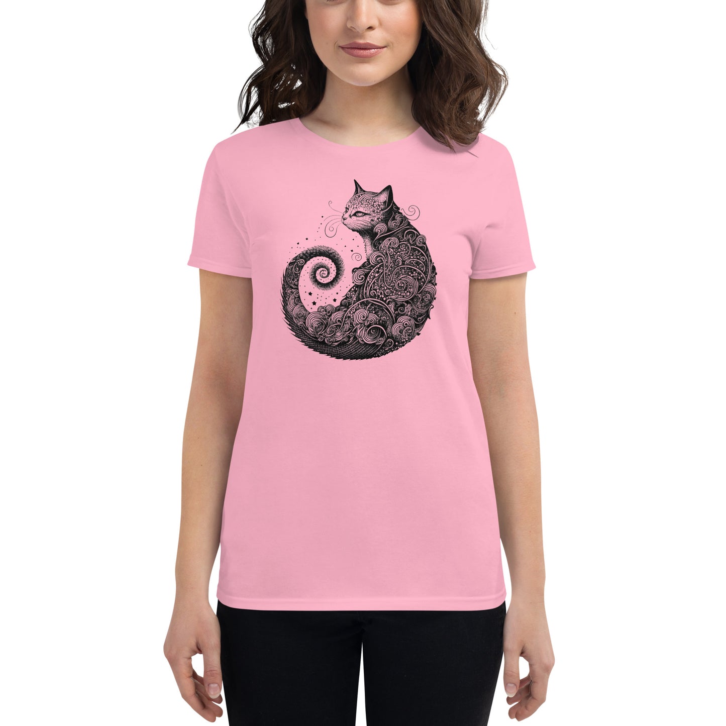 Cat Tattoo Style, Women's short sleeve T-shirt