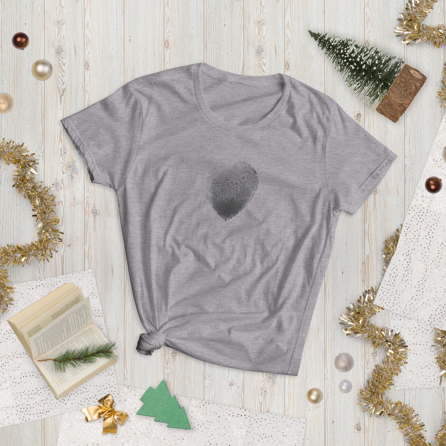 Heart Fingerprint - Women's short sleeve T-shirt