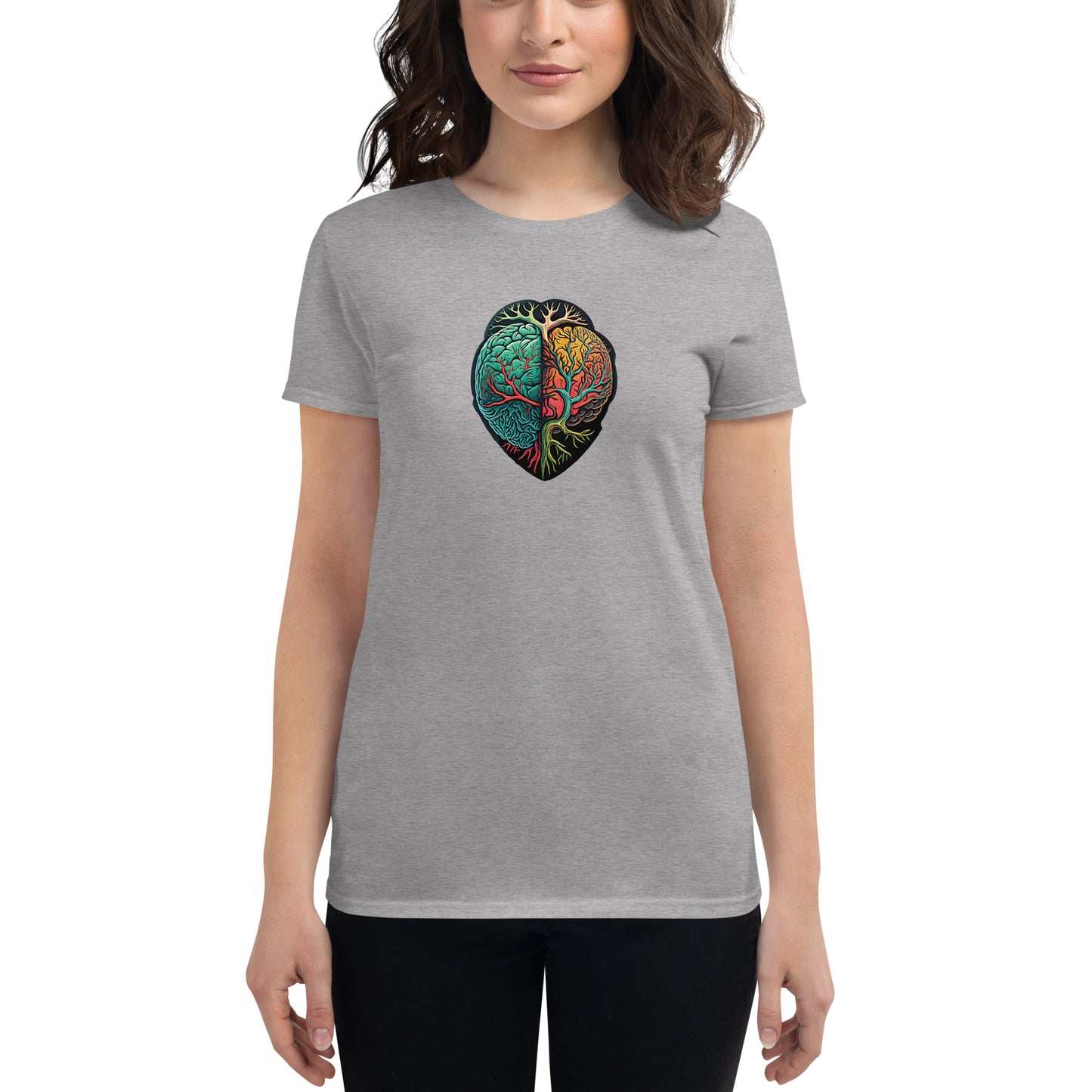 Brain and Heart #1 - Women's short sleeve T-shirt