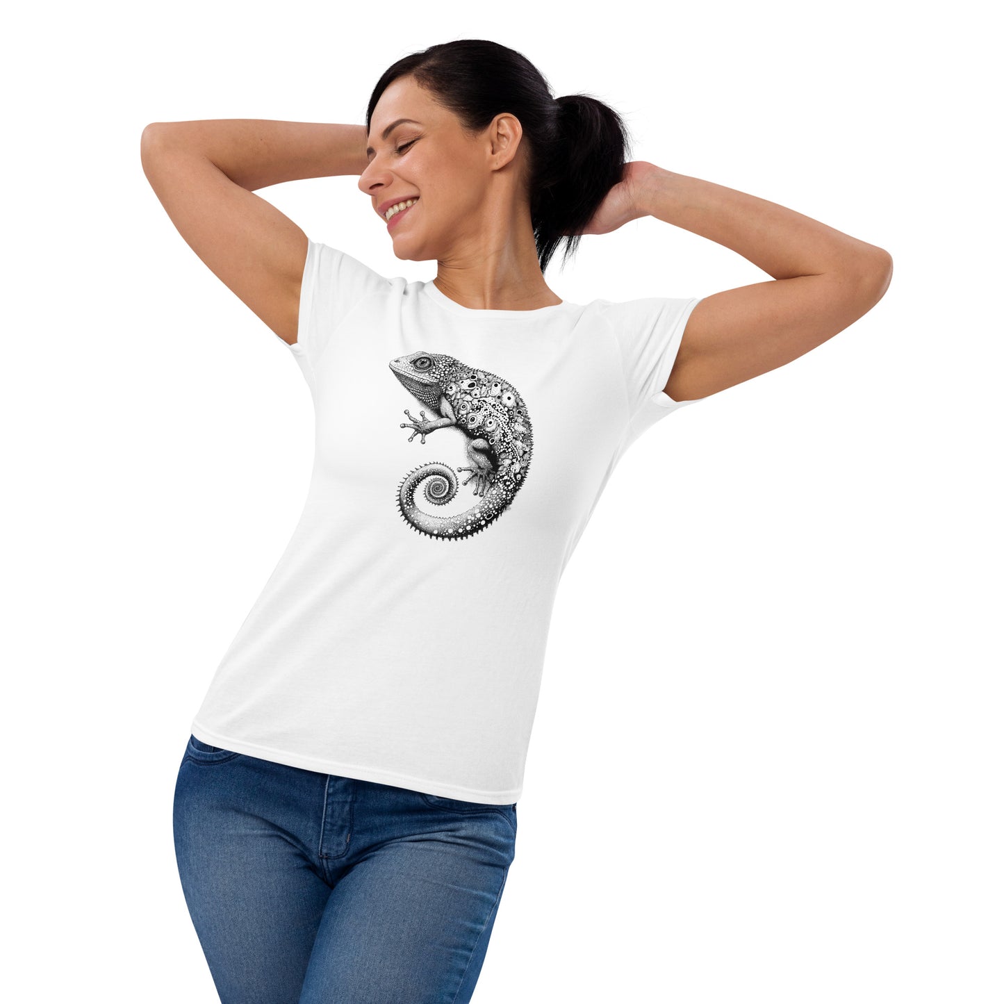 Gecko Tattoo Style, Women's short sleeve T-shirt