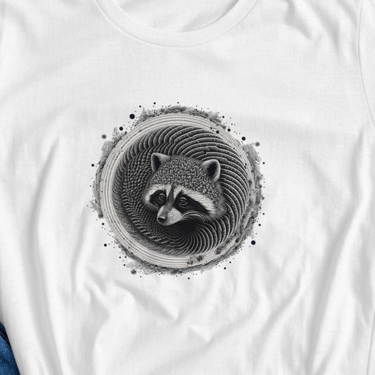 Raccoon Tattoo Style, Women's short sleeve T-shirt