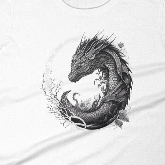 Dragon Chinese Zodiac Sign Tattoo Style, Women's short sleeve T-Shirt