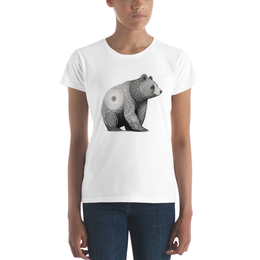 Bear Tattoo Style, Women's short sleeve T-shirt