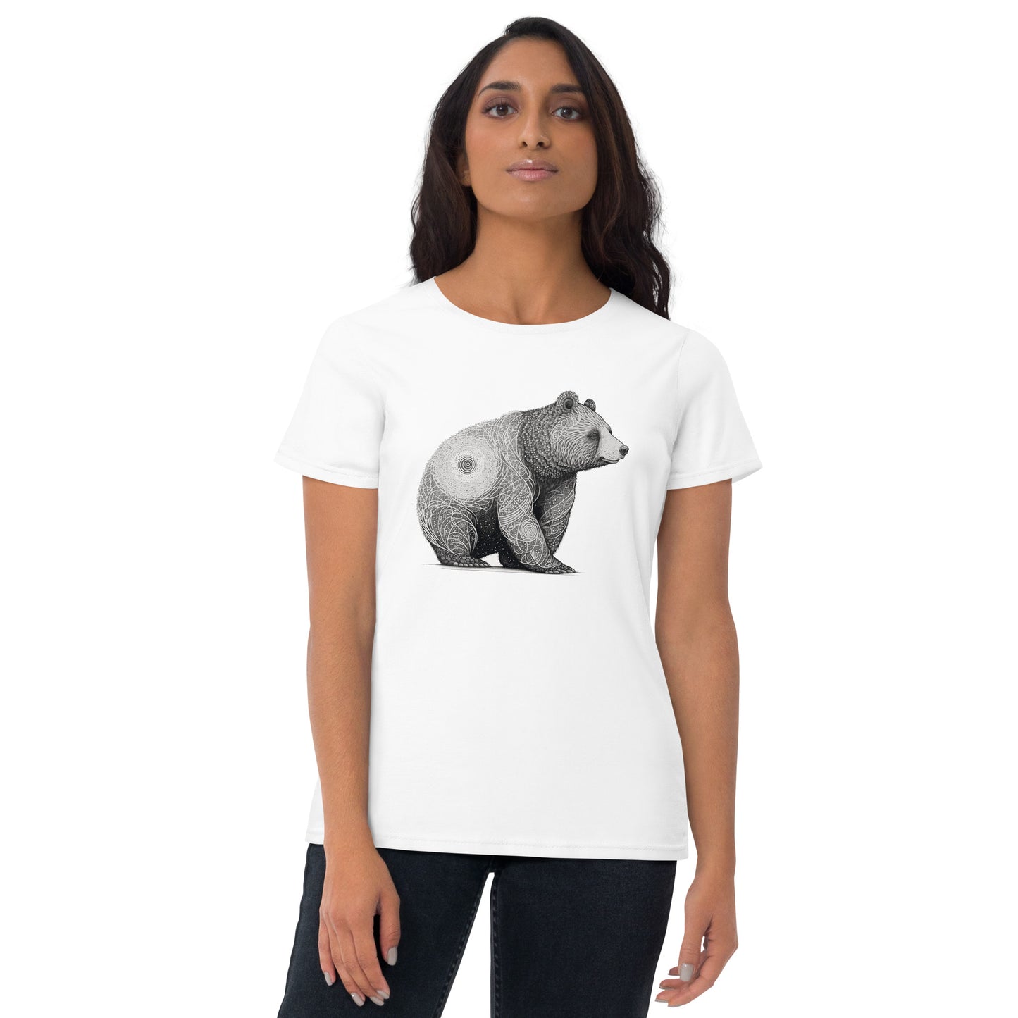 Bear Tattoo Style, Women's short sleeve T-shirt