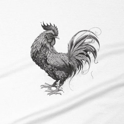 Rooster Chinese Zodiac Sign Tattoo Style, Women's short sleeve T-shirt