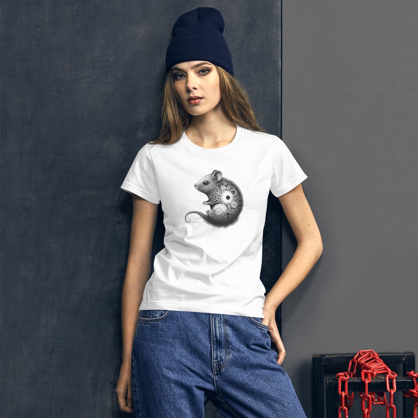 Hamster Tattoo Style, Women's short sleeve T-shirt