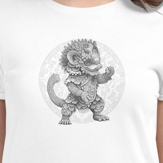 Chinese Dancing Lion Tattoo Style, Women's short sleeve T-shirt